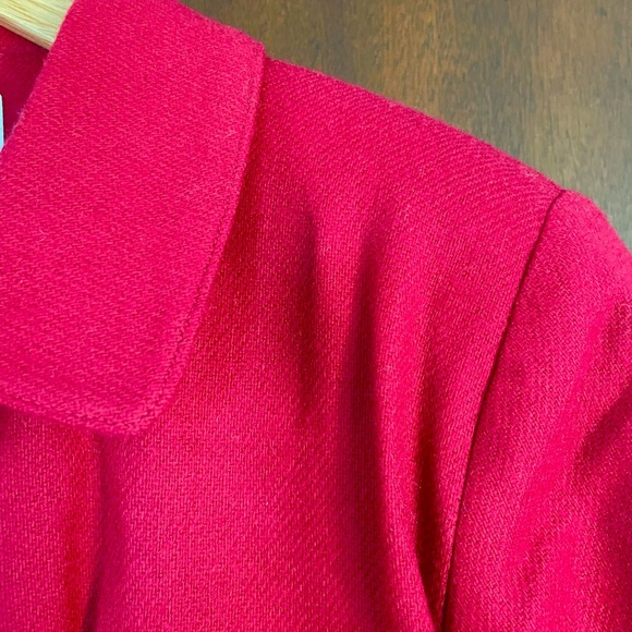 Bridgewater Classics Cranberry Red 100% Wool Bomber Jacket Coat Lightweight - Picture 6 of 15